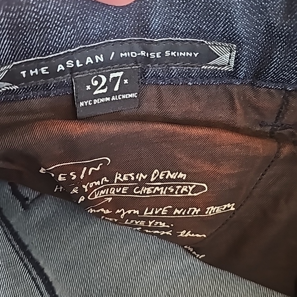 Resin Jeans The Aslan Mid Rise Skinny Size W27 L32 New - Picture 5 of 14
